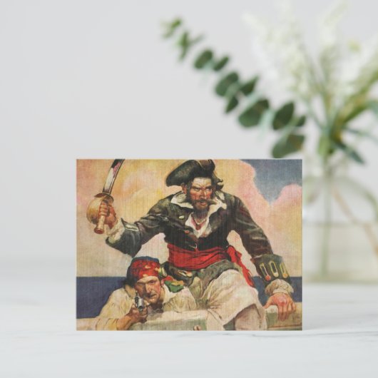 Blackbeard de Buccanner Briefkaart (Staand voorkant)