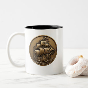 Blackbeard de Pirate Tweekleurige Koffiemok