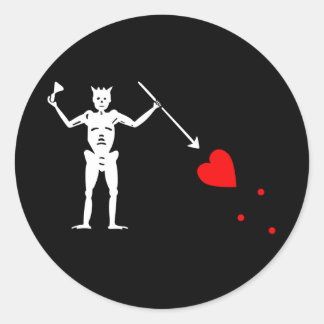 Blackbeard Edward Teach Flag Ronde Sticker