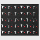 Blackbeard Edward Teach Pirate Flag Wrapping Paper Cadeaupapier (Vlak)