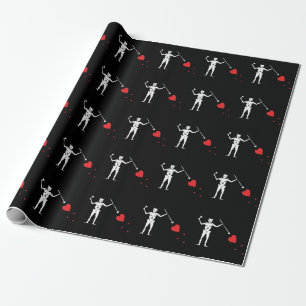 Blackbeard Edward Teach Pirate Flag Wrapping Paper Cadeaupapier