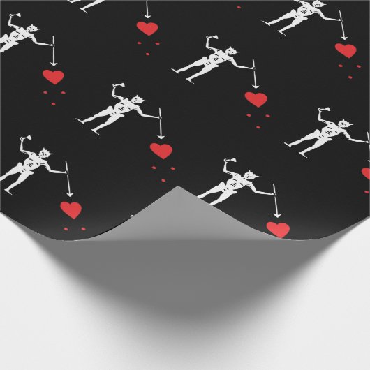 Blackbeard Edward Teach Pirate Flag Wrapping Paper Cadeaupapier (Hoek)