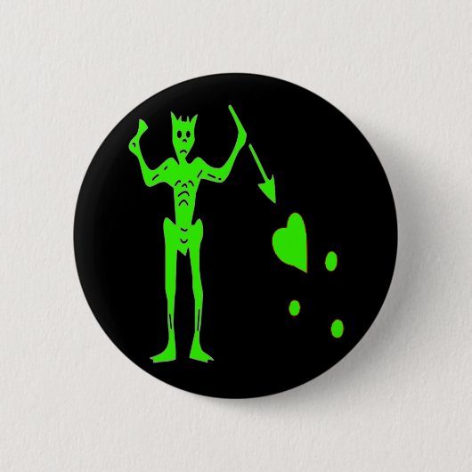 Blackbeard - Groen Ronde Button 5,7 Cm (Voorkant)
