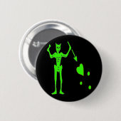 Blackbeard - Groen Ronde Button 5,7 Cm (Voorkant /achterkant)