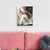 Blackbeard op Fire Haunted Pirate  Art Canvas Afdruk (Insitu (Woonkamer))
