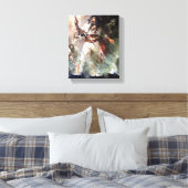 Blackbeard op Fire Haunted Pirate  Art Canvas Afdruk (Insitu (Slaapkamer))