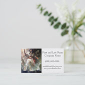 Blackbeard op Fire Haunted Pirate Art Visitekaartje (Staand voorkant)