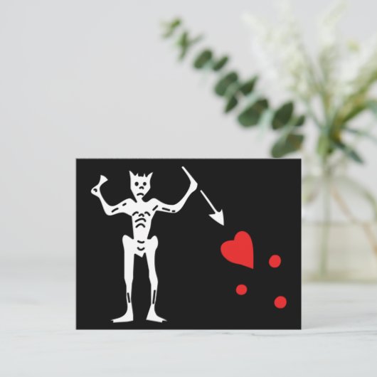 Blackbeard Pirate FLag Briefkaart (Staand voorkant)