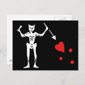 Blackbeard Pirate FLag Briefkaart (Voorkant / Achterkant)