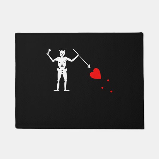 Blackbeard Pirate Flag Doormat Deurmat (Voorkant)