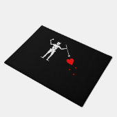 Blackbeard Pirate Flag Doormat Deurmat (Schuin)