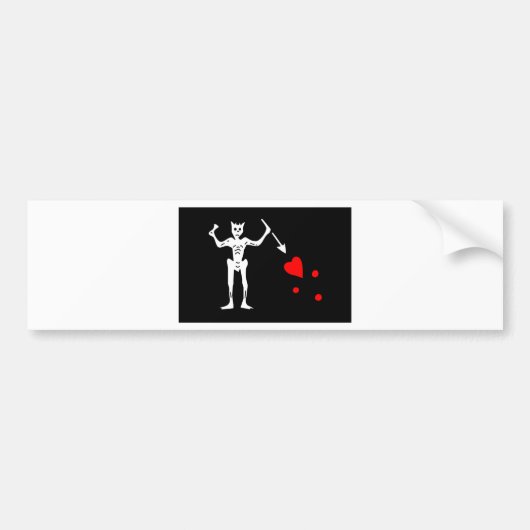 Blackbeard Pirate Flag Edward Teach Bumpersticker (Voorkant)
