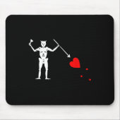 Blackbeard Pirate Flag Jolly Roger Skeleton Hallow Muismat (Voorkant)