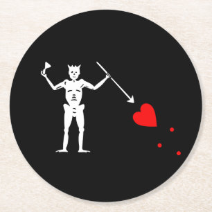 Blackbeard Pirate Flag Paper Onderzetter