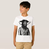 Blackbeard Pirate Kapitein Buccaneer Edward Teach T-shirt (Voorkant volledig)