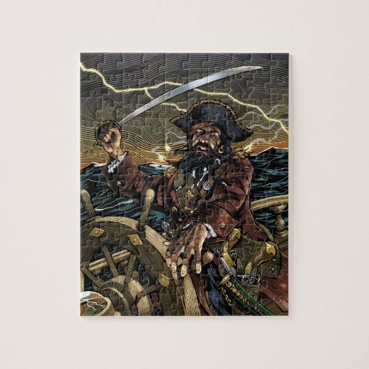 Blackbeard Pirate Puzzle Legpuzzel (Verticaal)