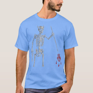 Blackbeard Pirate Skeleton Caribbean Battle Flag T-shirt
