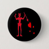 Blackbeard-Red Ronde Button 5,7 Cm (Voorkant)