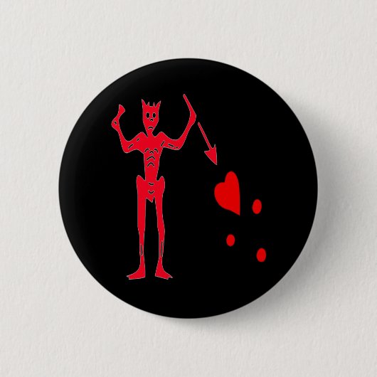 Blackbeard-Red Ronde Button 5,7 Cm (Voorkant)