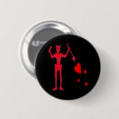 Blackbeard-Red Ronde Button 5,7 Cm (Voorkant /achterkant)
