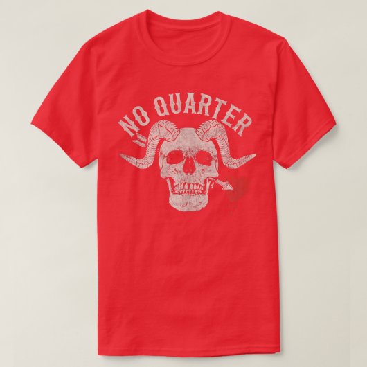 Blackbeard the Pirate Battle Flag Jolly Roger No Q T-shirt (Design voorkant)