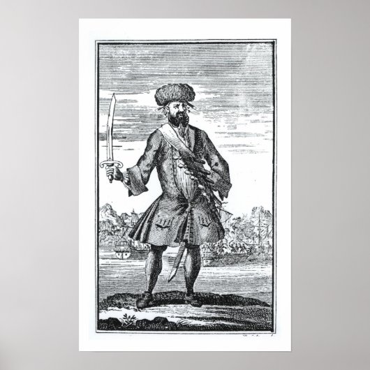 Blackbeard the Pirate, from 'A General History of Poster (Voorkant)