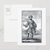 Blackbeard the Pirate, uit 'A General History of a Briefkaart (Voorkant / Achterkant)