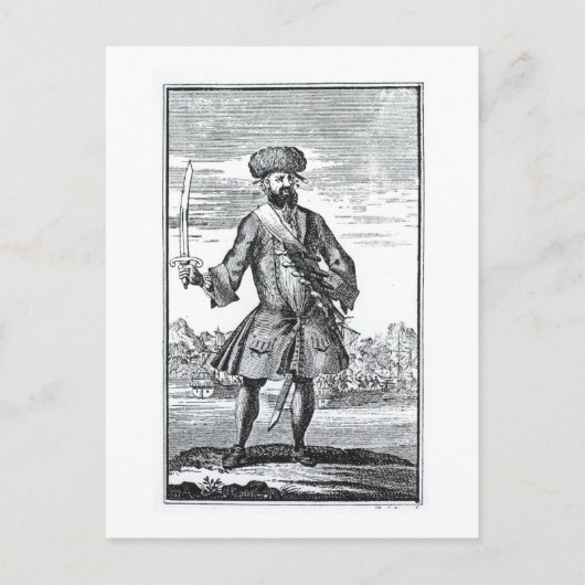 Blackbeard the Pirate, uit 'A General History of a Briefkaart (Voorkant)