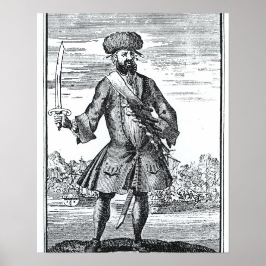 Blackbeard the Pirate, uit 'A General History of a Poster (Voorkant)