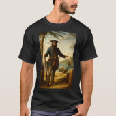 Blackbeard The Pirate With Smoking Beard T-shirt (Voorkant)