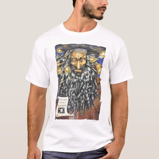 Blackbeard White T-Shirt (Voorkant)