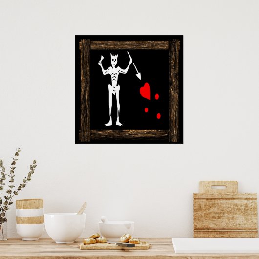 Blackbeard-WoodFrame 5 Poster (Keuken)
