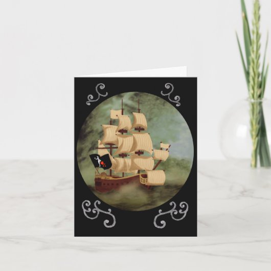 Blackbeard's Ship (Queen Anne's Revenge) Kaart (Voorkant)