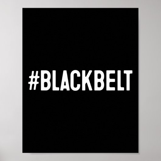 Blackbelt Black Belt Taekwondo Karate Poster (Voorkant)