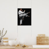 Blackbelt Doing a Front Kick Poster (Keuken)