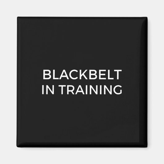 Blackbelt in de opleiding Martial Arts Karate Magneet (Voorkant)
