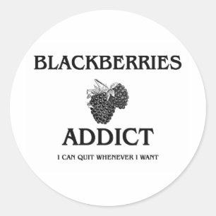 Blackberries Addict Ronde Sticker