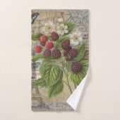 Blackberries Bloementuin Bloemvlinder Kunst Bad Handdoek (Handdoek)