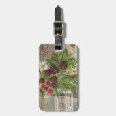 Blackberries Bloementuin Bloemvlinder Kunst Bagagelabel (Voorkant verticaal)