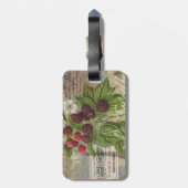Blackberries Bloementuin Bloemvlinder Kunst Bagagelabel (Achterkant verticaal)