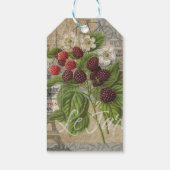 Blackberries Bloementuin Bloemvlinder Kunst Cadeaulabel (Achterkant)