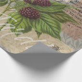 Blackberries Bloementuin Bloemvlinder Kunst Cadeaupapier (Hoek)