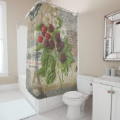 Blackberries Bloementuin Bloemvlinder Kunst Douchegordijn (In situ)