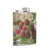 Blackberries Bloementuin Bloemvlinder Kunst Heupfles (Rechts)