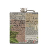 Blackberries Bloementuin Bloemvlinder Kunst Heupfles (Achterkant)