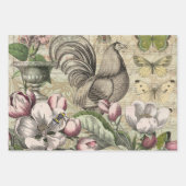 Blackberries Bloementuin Bloemvlinder Kunst Inpakpapier Vel (Voorkant 2)