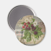 Blackberries Bloementuin Bloemvlinder Kunst Magneet (Voorkant / Achterkant)