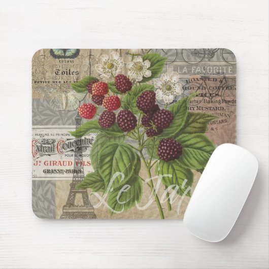 Blackberries Bloementuin Bloemvlinder Kunst Muismat (Met muis)