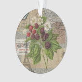 Blackberries Bloementuin Bloemvlinder Kunst Ornament (voorkant)