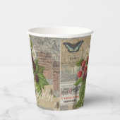 Blackberries Bloementuin Bloemvlinder Kunst Papieren Bekers (Rechts)